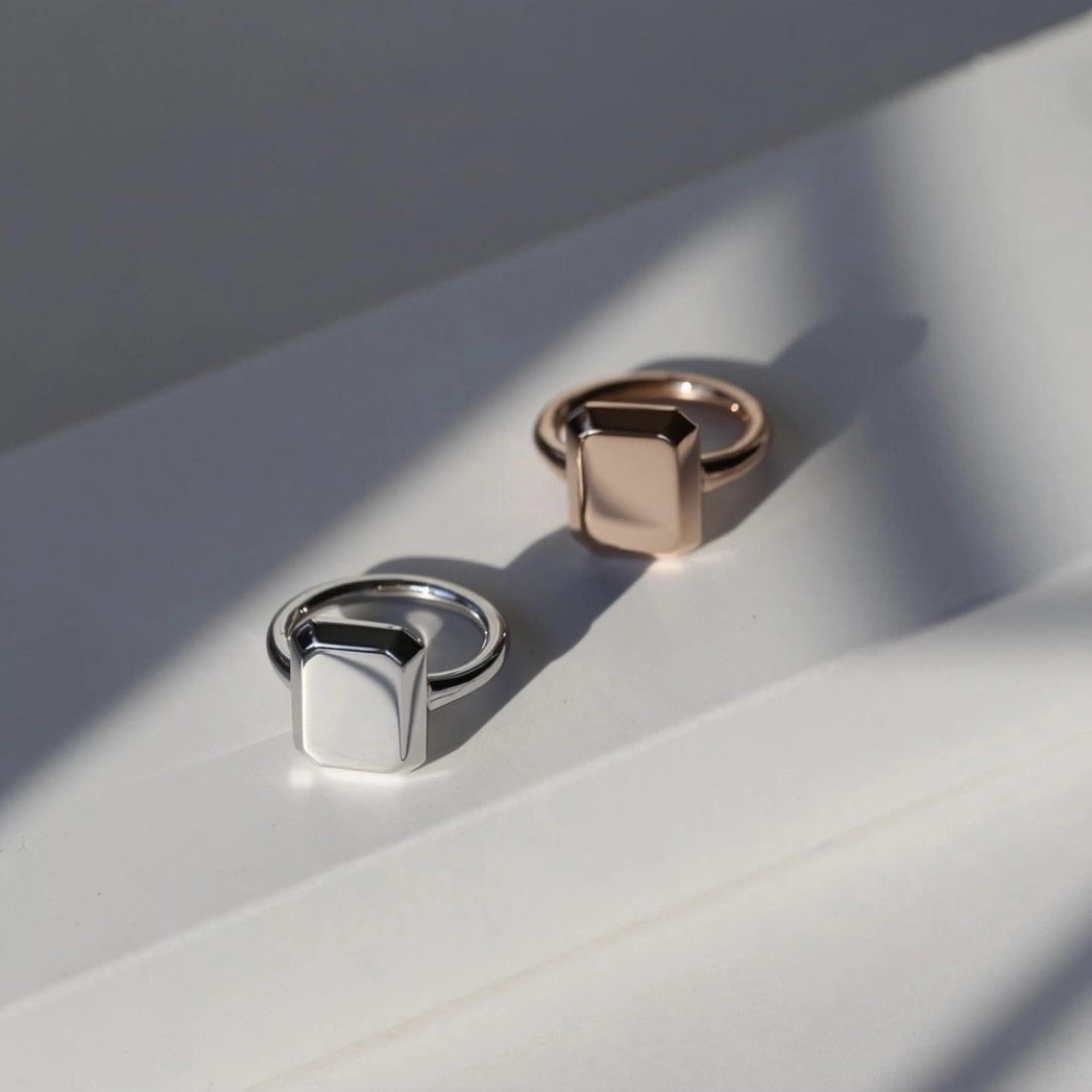 Emerald Signet Ring Silver
