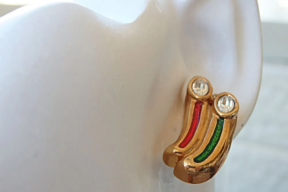 Enamel earrings