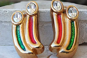 Enamel earrings