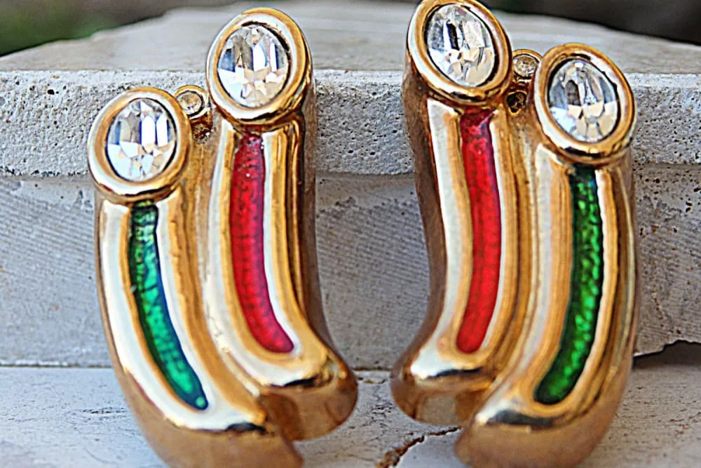 Enamel earrings