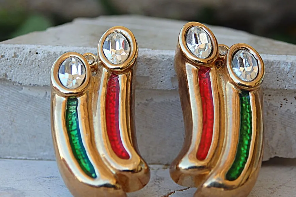 Enamel earrings
