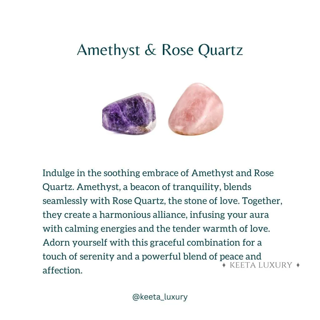 Enchanted Eye - Rose Quartz & Amethyst Bracelets