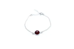 ESSENTIALS Cherry Amber Link Chain Bracelet - Elegant & Versatile Everyday Wear