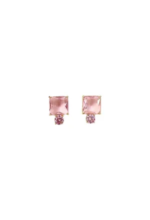 Fallon Earrings-Pink Quartz