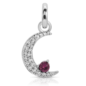 February Amethyst Birthstone Charm - Moon (Rewards Store)