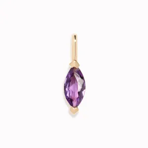 February Birthstone Pendant 14k Gold - Amethyst