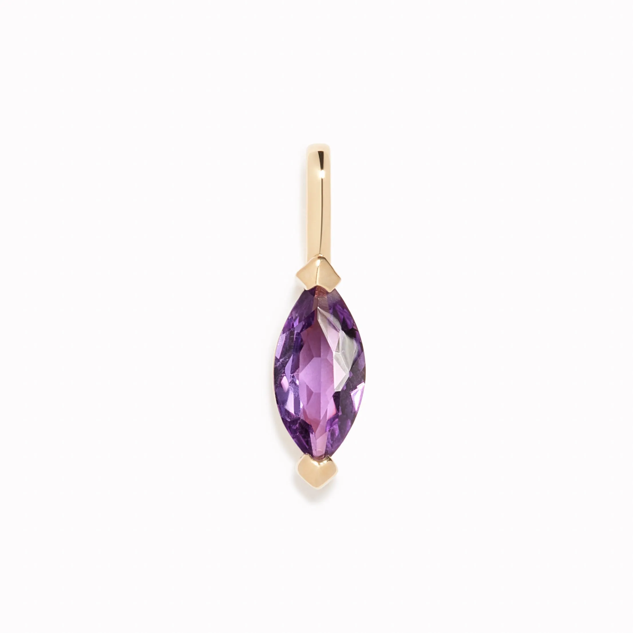 February Birthstone Pendant 14k Gold - Amethyst