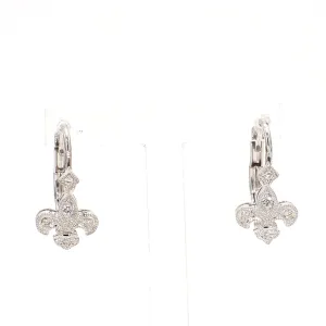 Fleur-de-Lis Diamond Earrings