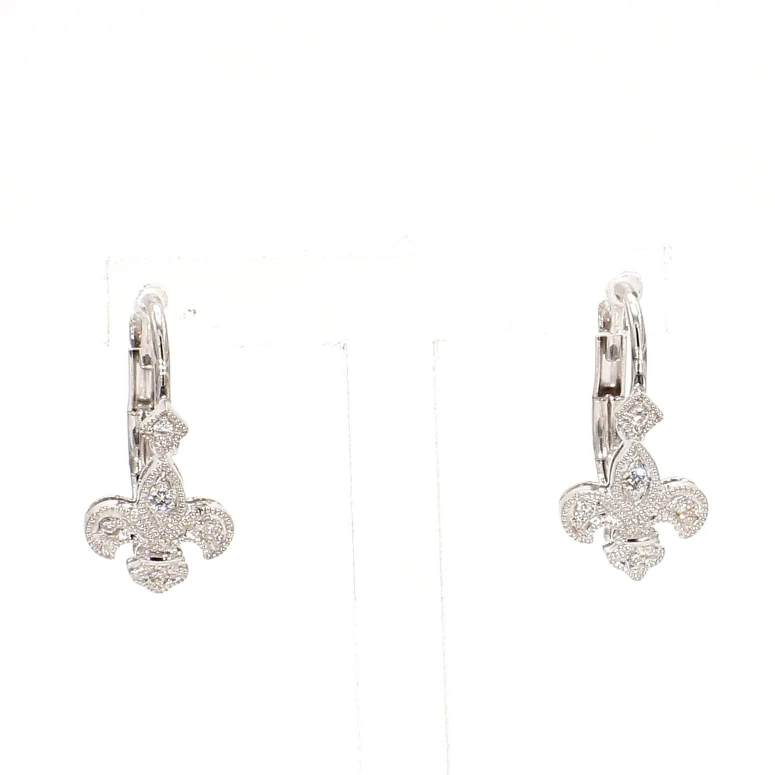 Fleur-de-Lis Diamond Earrings