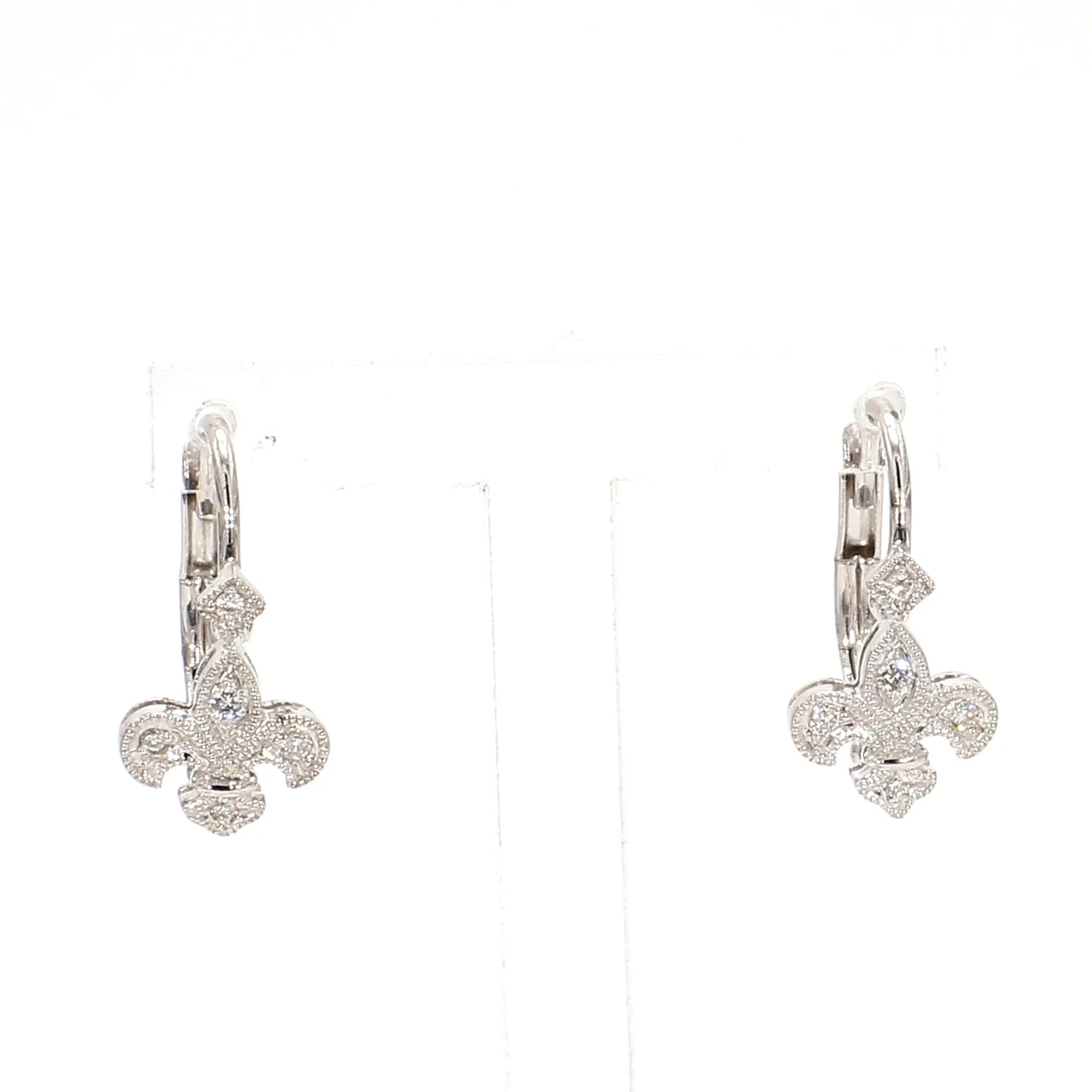 Fleur-de-Lis Diamond Earrings