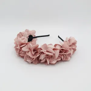 floral headband handmade wild rose flower embellished floral headband