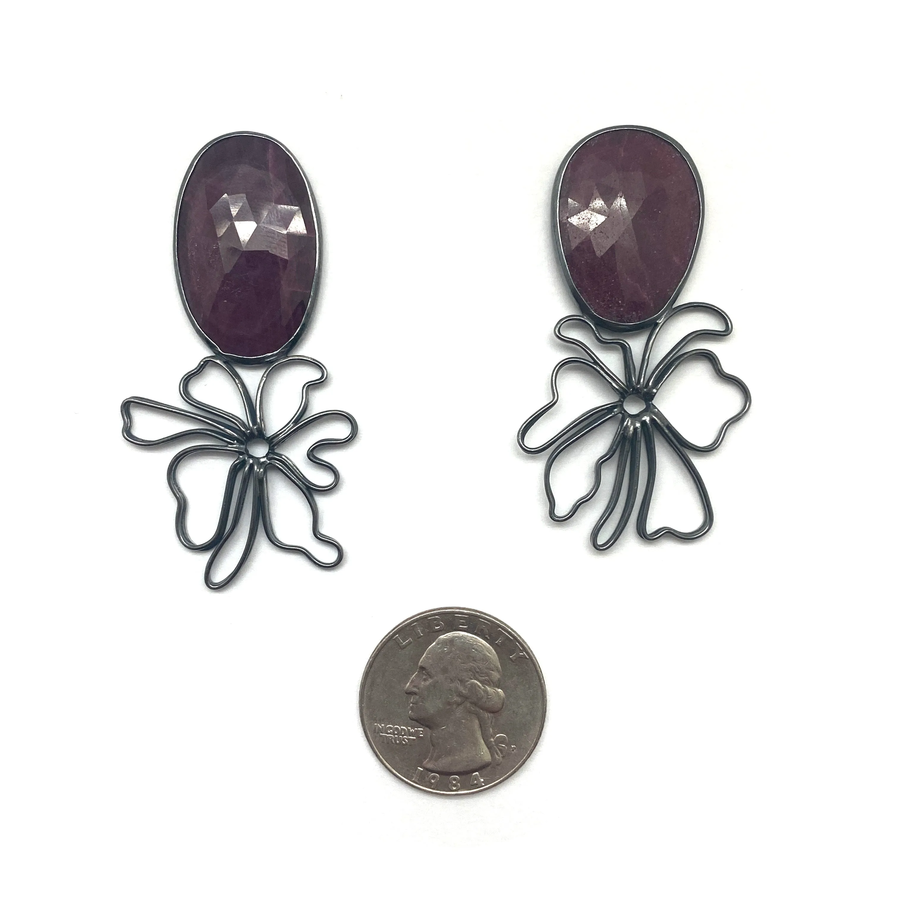 Floral Ruby Earrings
