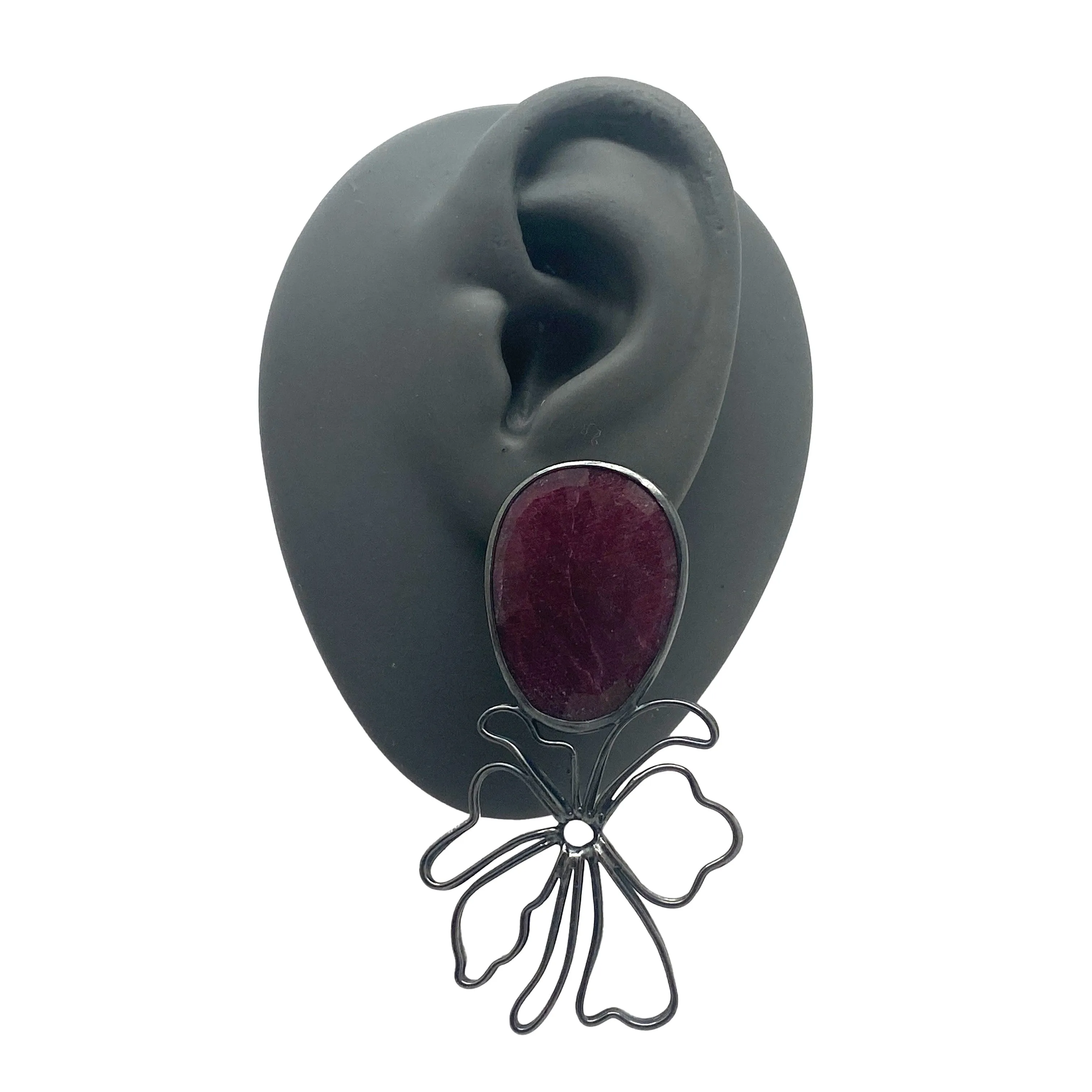 Floral Ruby Earrings