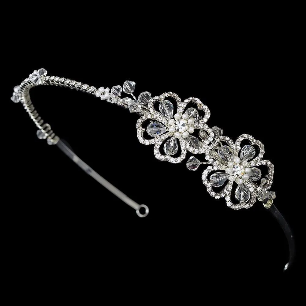 Floral Swarovski Bridal Headband