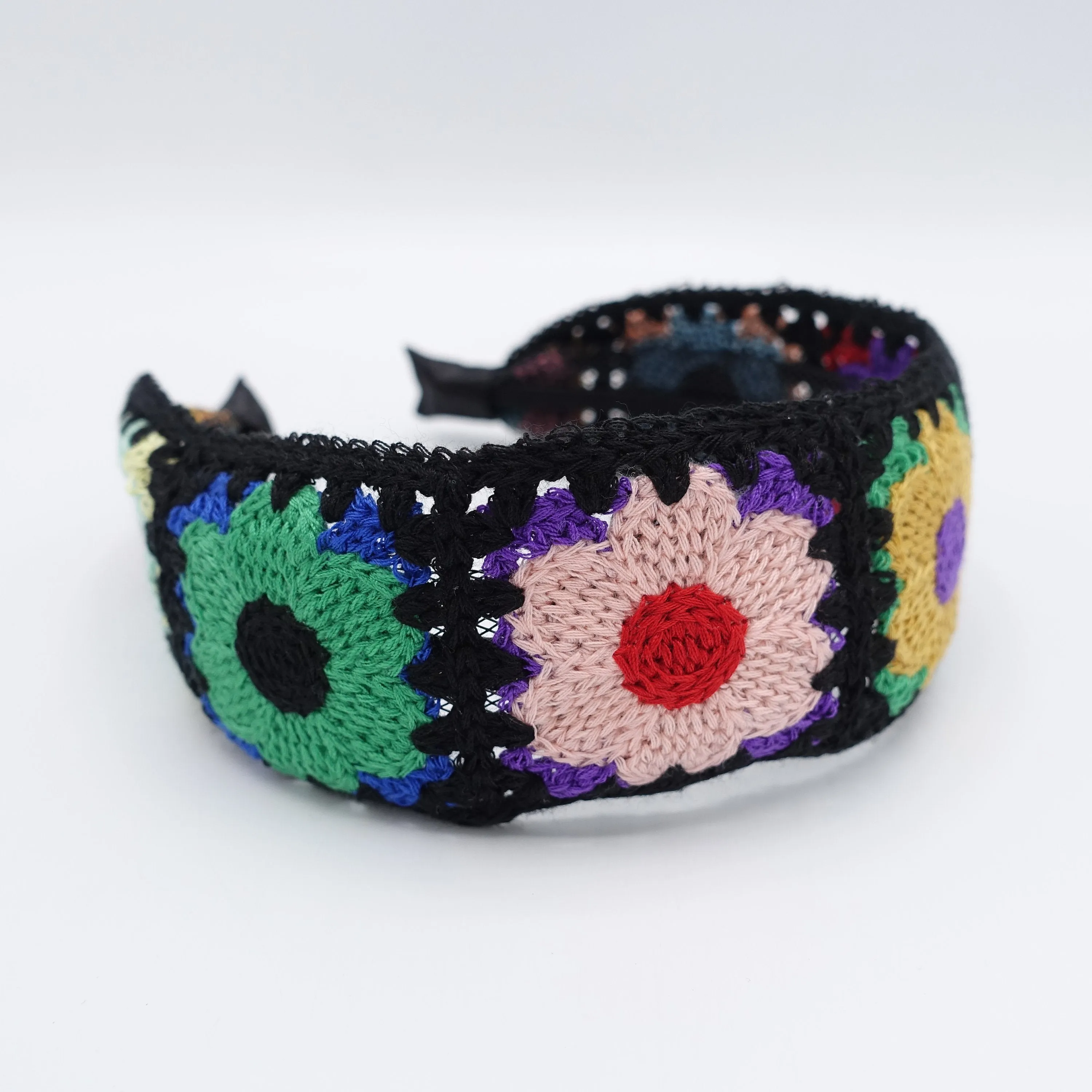 flower crochet headband, knit headband for women