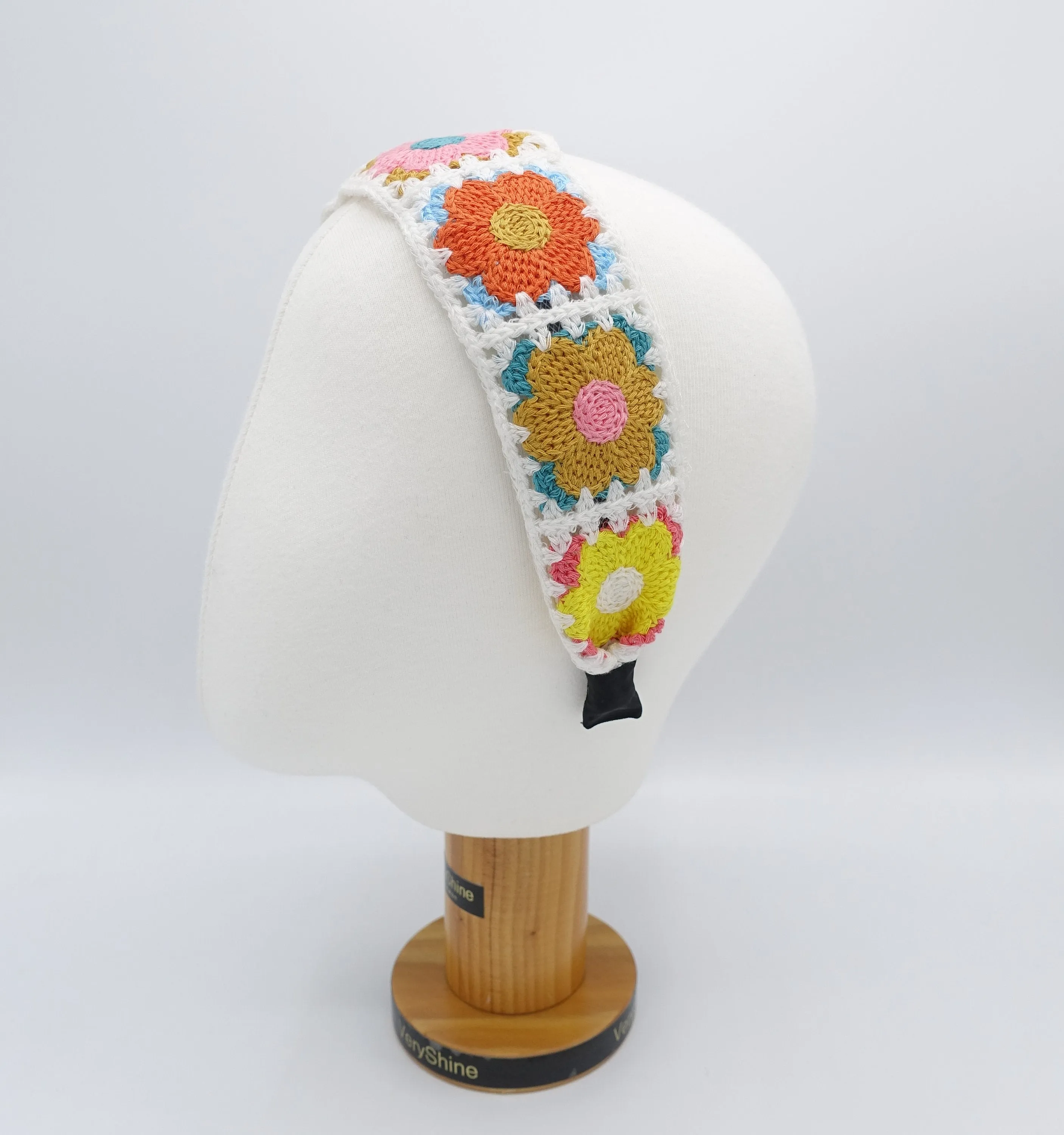 flower crochet headband, knit headband for women