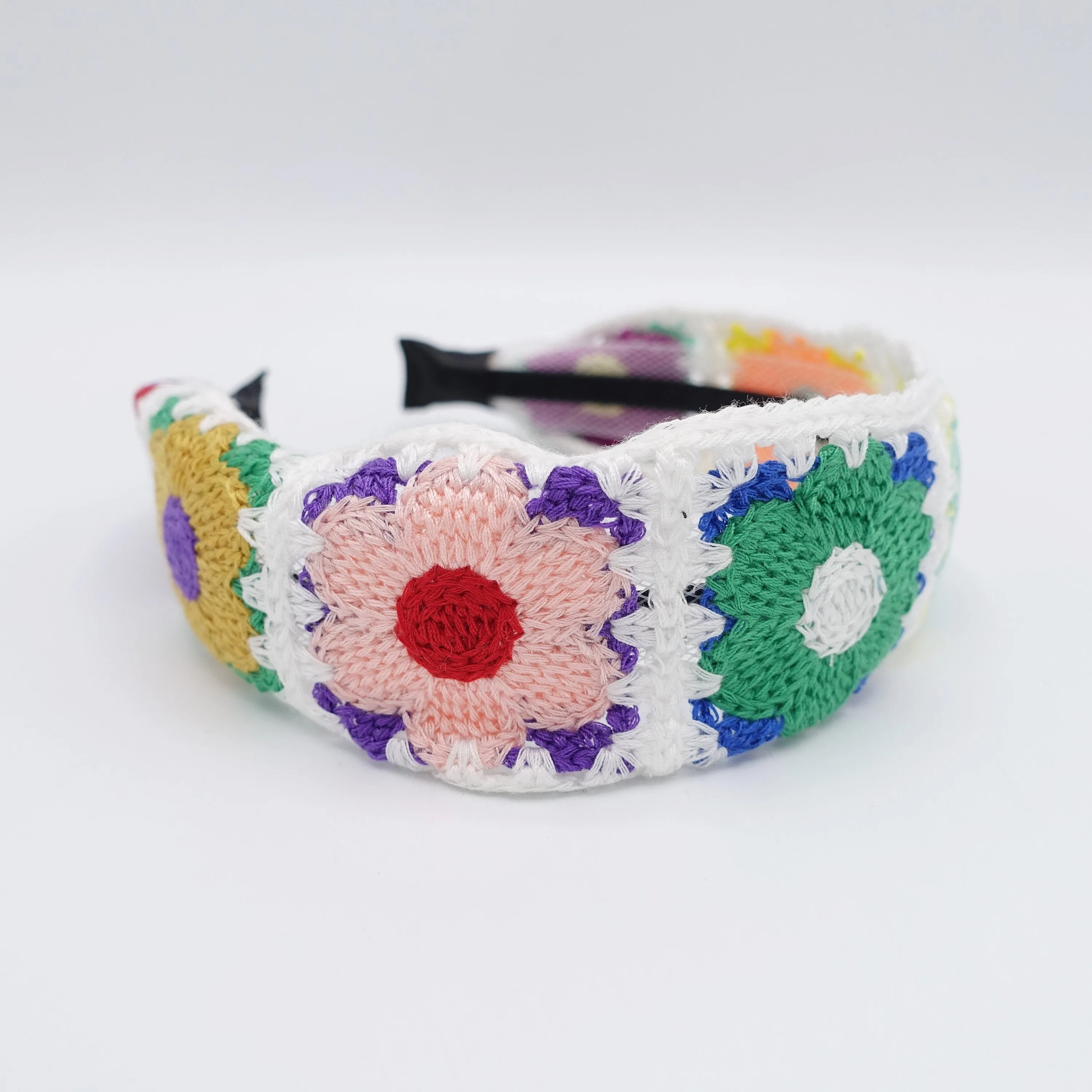 flower crochet headband, knit headband for women