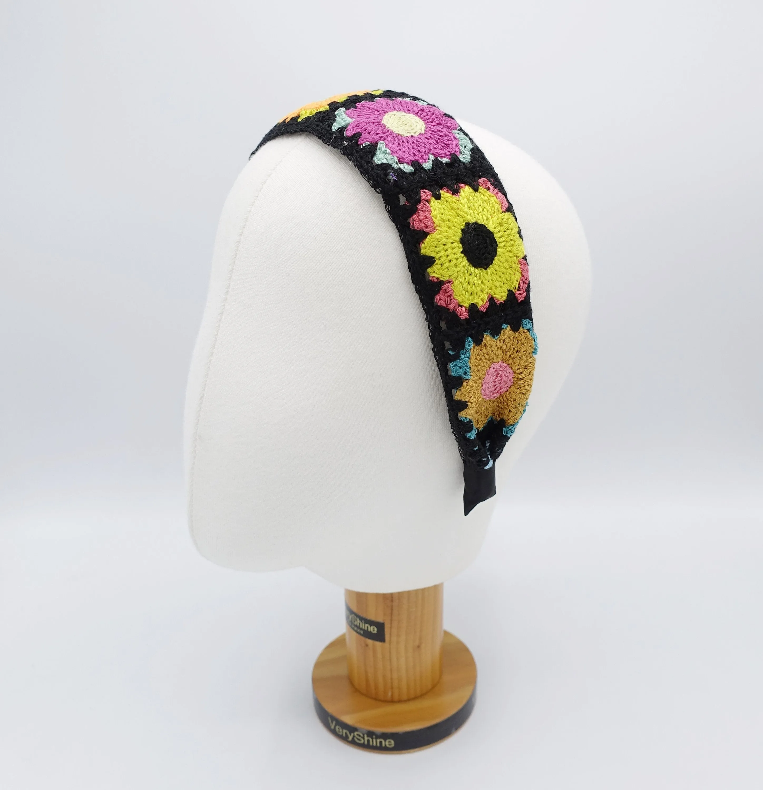 flower crochet headband, knit headband for women