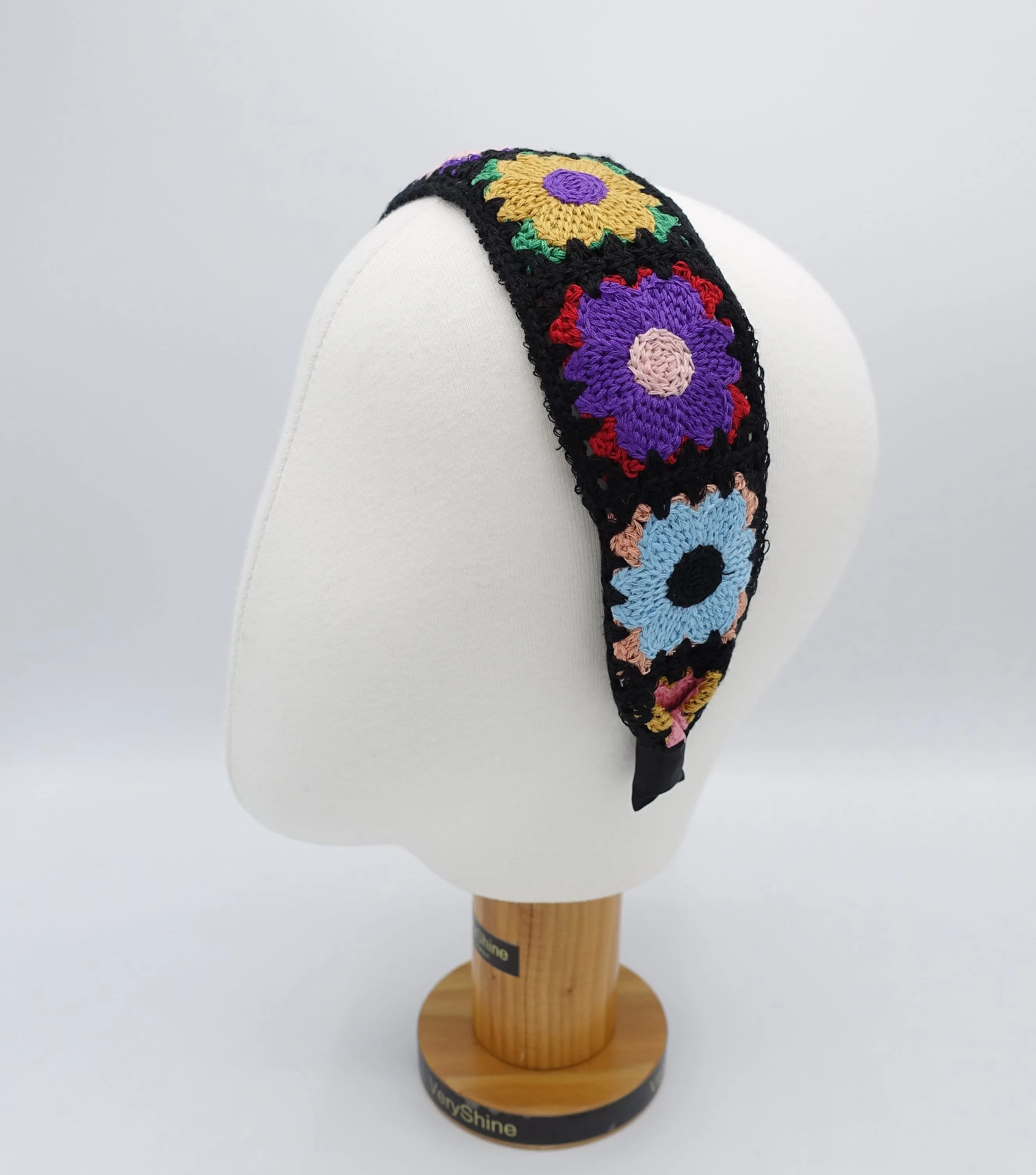 flower crochet headband, knit headband for women