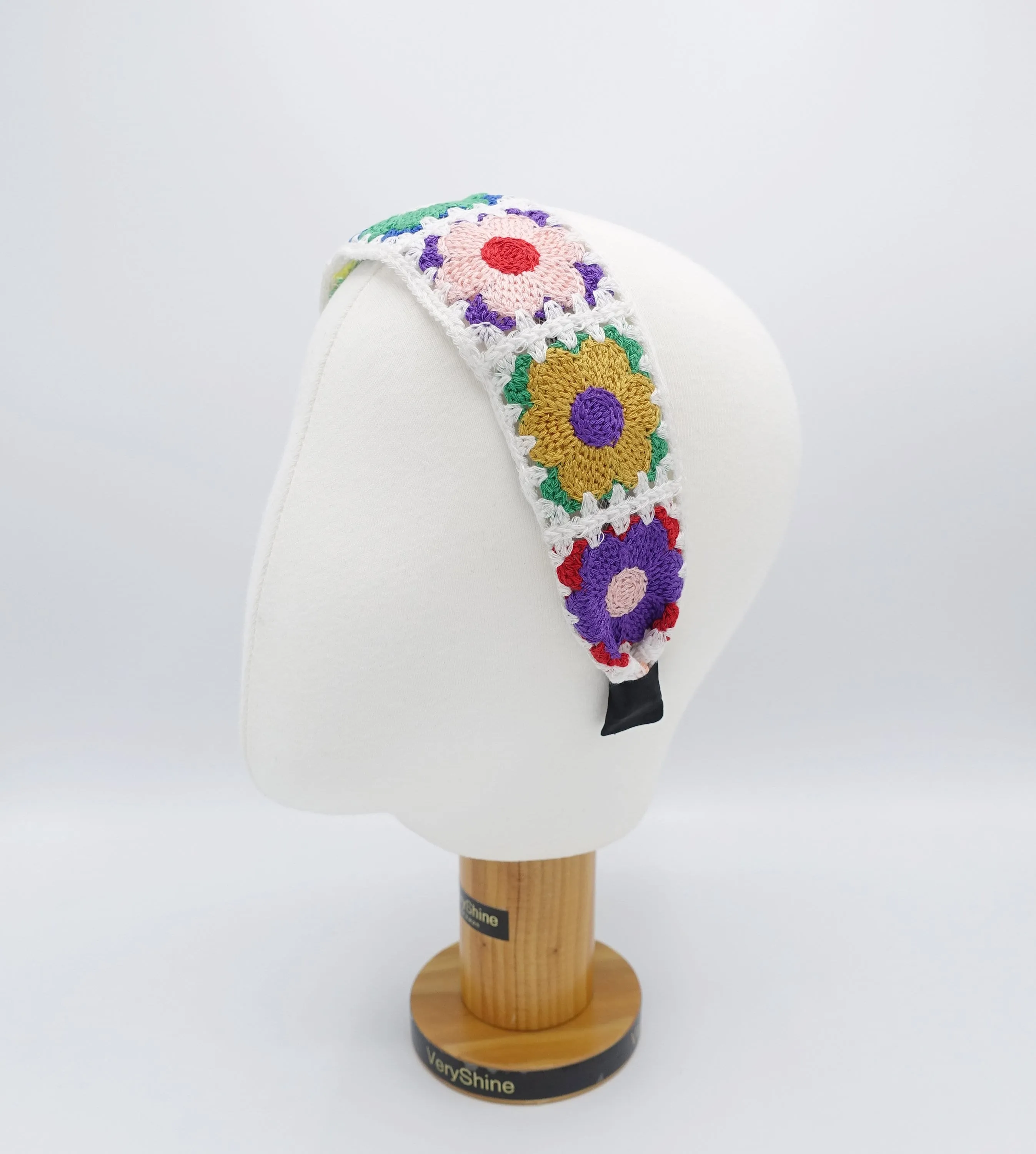 flower crochet headband, knit headband for women