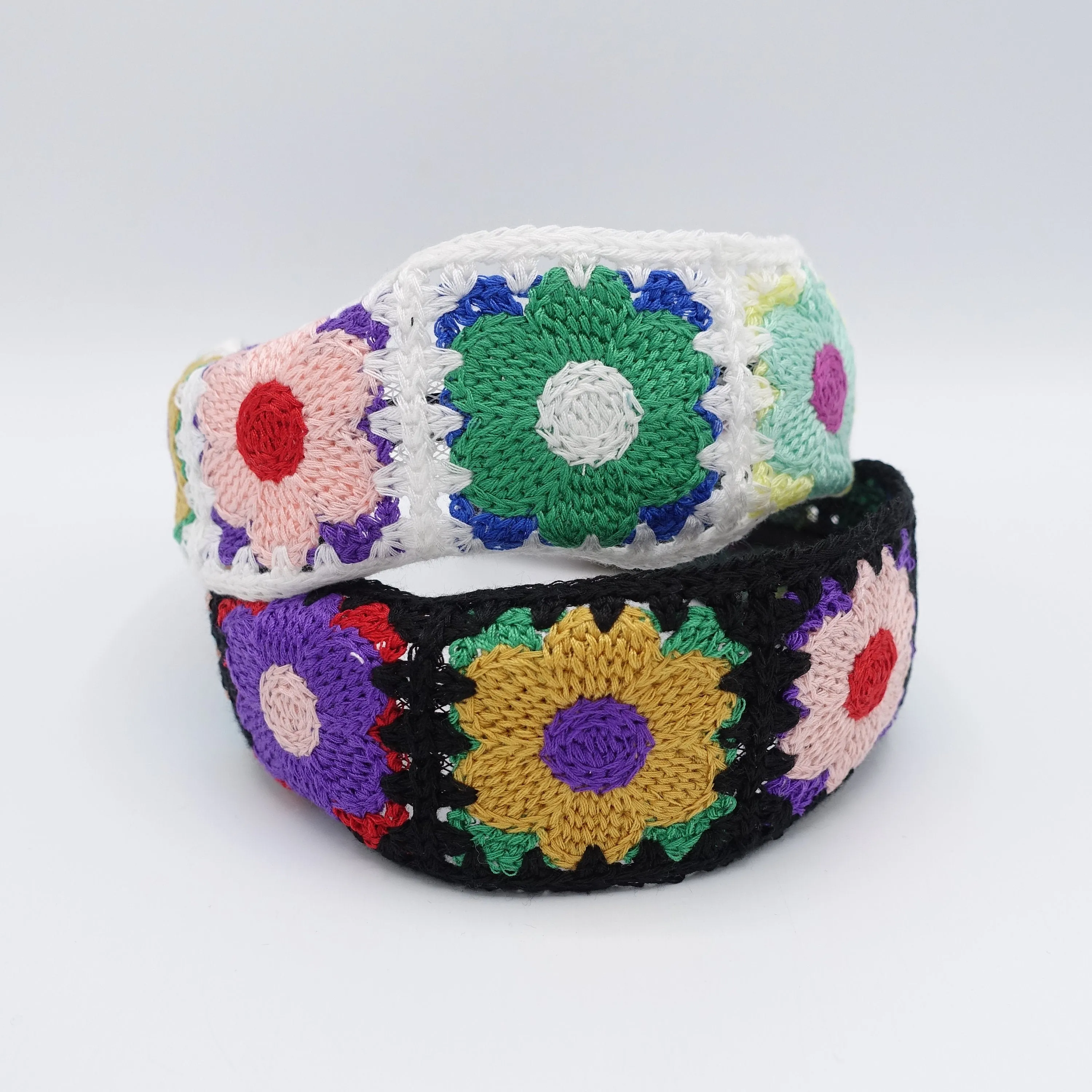 flower crochet headband, knit headband for women