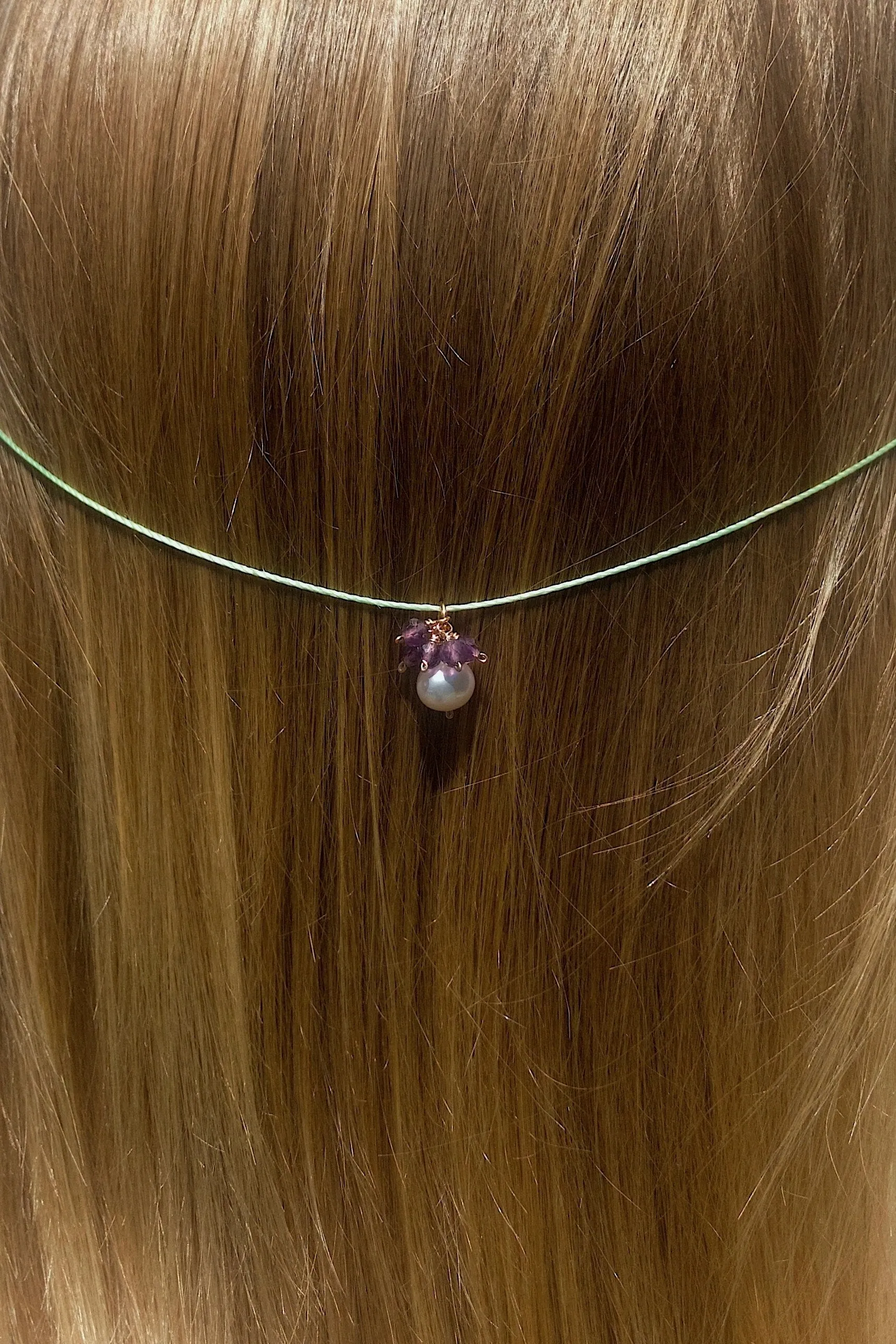 Flower Necklace with Amethyst
