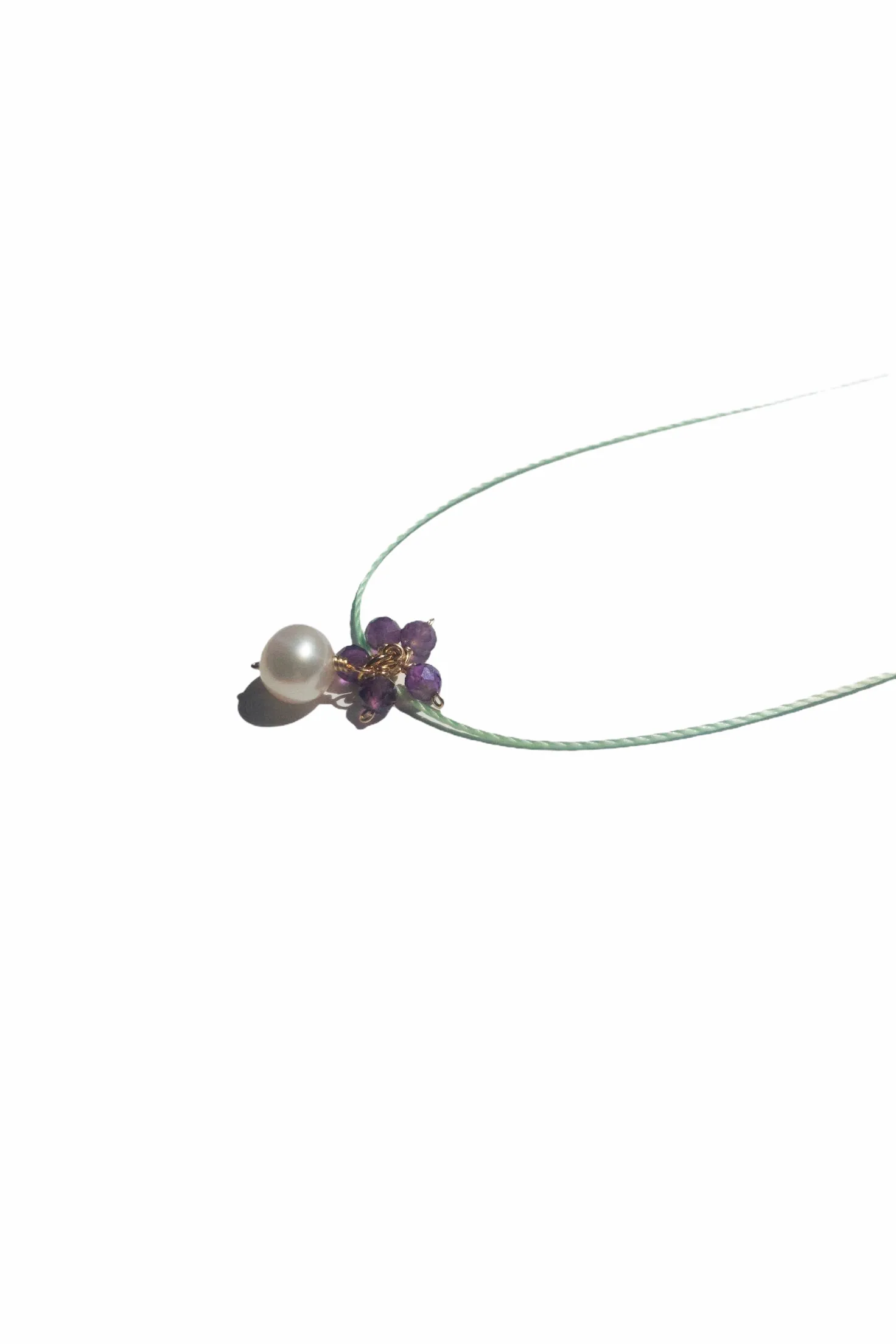 Flower Necklace with Amethyst