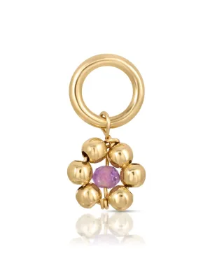 Flowercita February Amethyst Charm