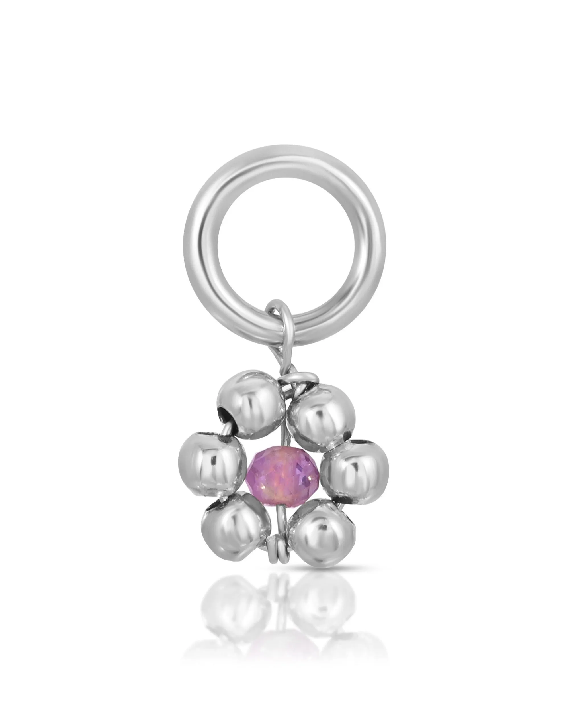 Flowercita February Amethyst Charm