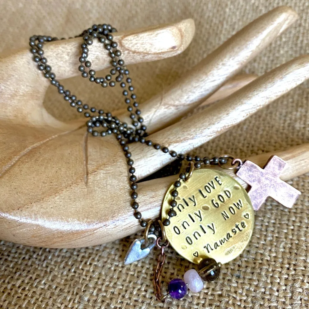 Fun Ball Chain Necklace with 3-Onlies Medallion & Lotsa Charms