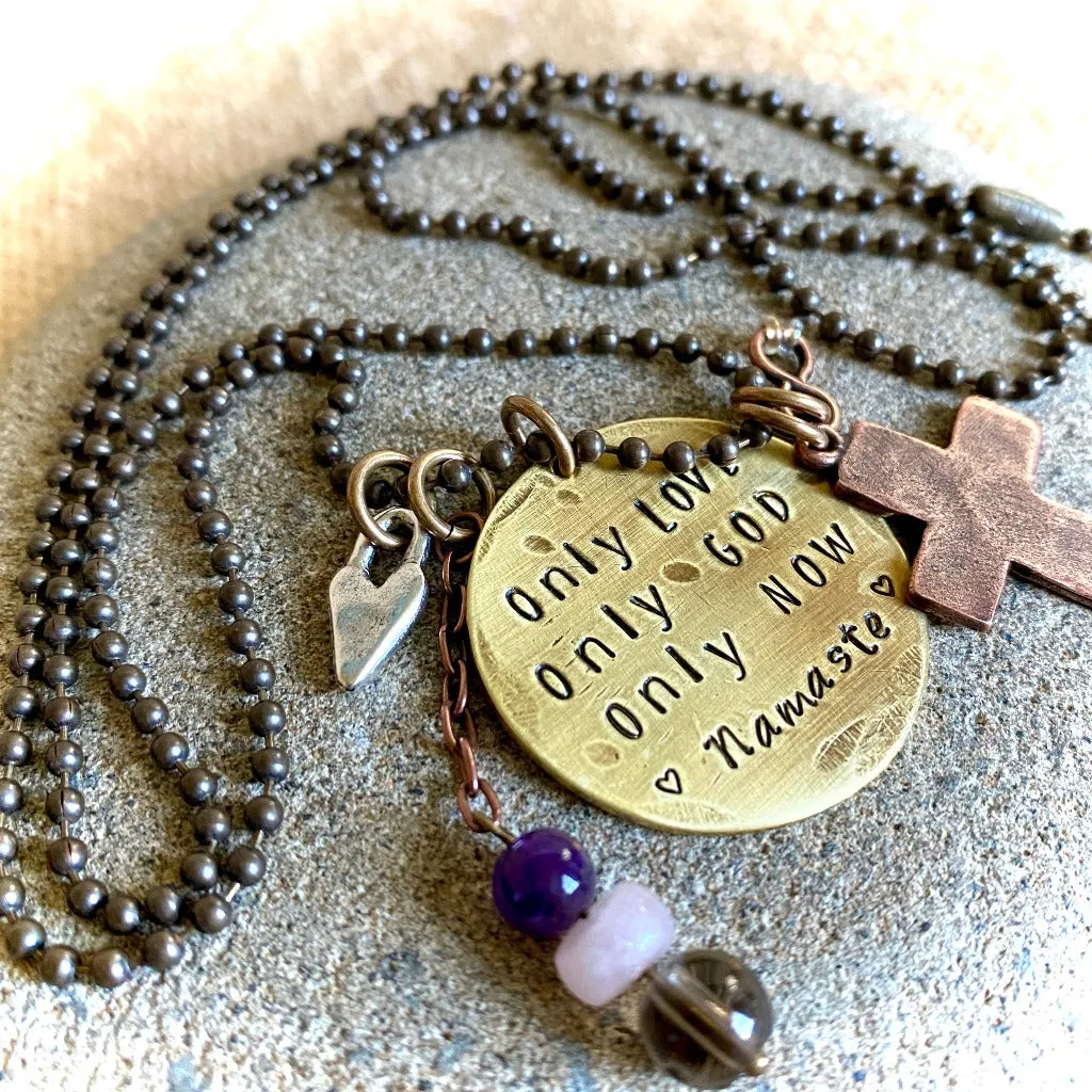 Fun Ball Chain Necklace with 3-Onlies Medallion & Lotsa Charms