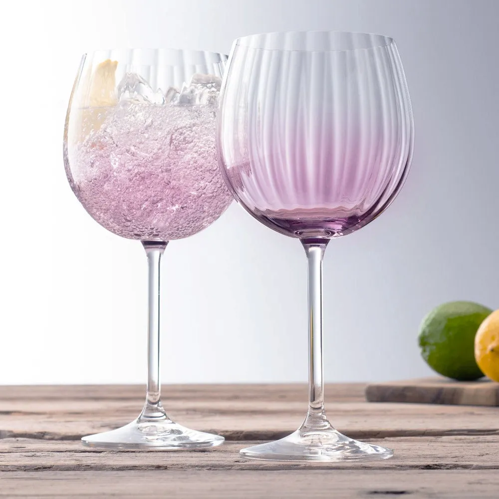 Galway Crystal Erne Gin & Tonic Pair Amethyst
