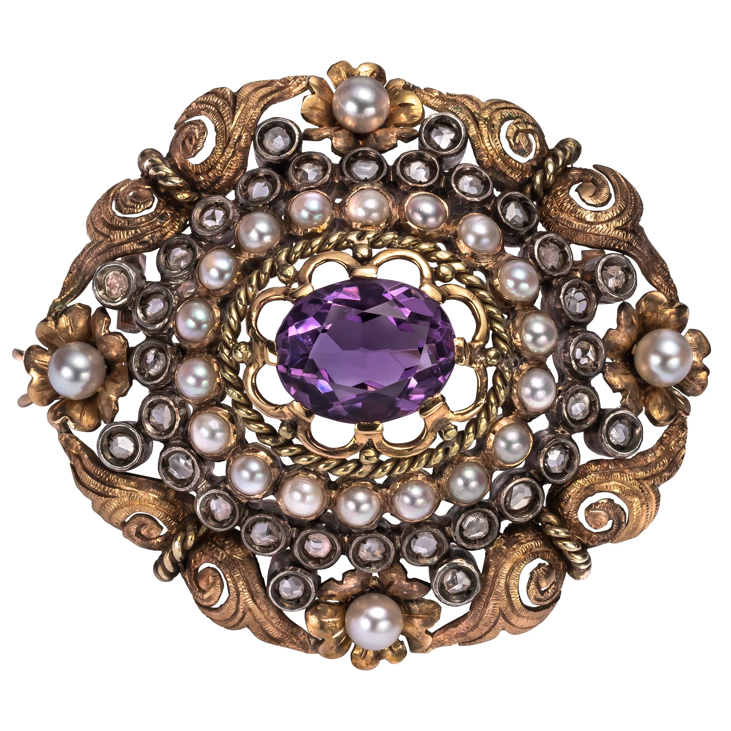 Georgian Amethyst & Seed Pearl Suite