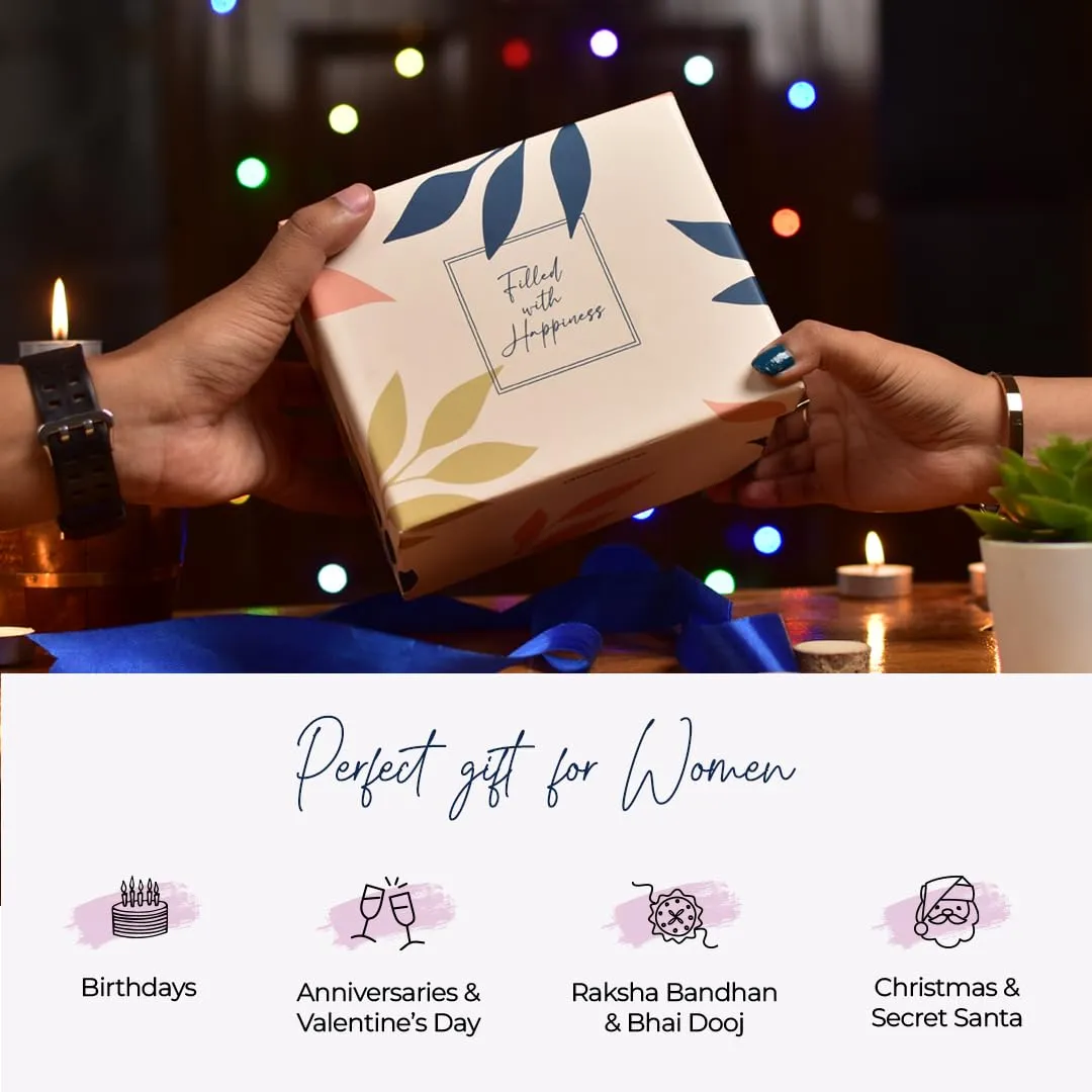 Gleevers Birthday Gift for Women|Gift Box of 2 with Candle(Black Amber Lavender,250gm) & Stone Studded Bracelet|Anniversary Gift for Wife, Mothers Day Gift for Mom, Birthday Gift for Mother