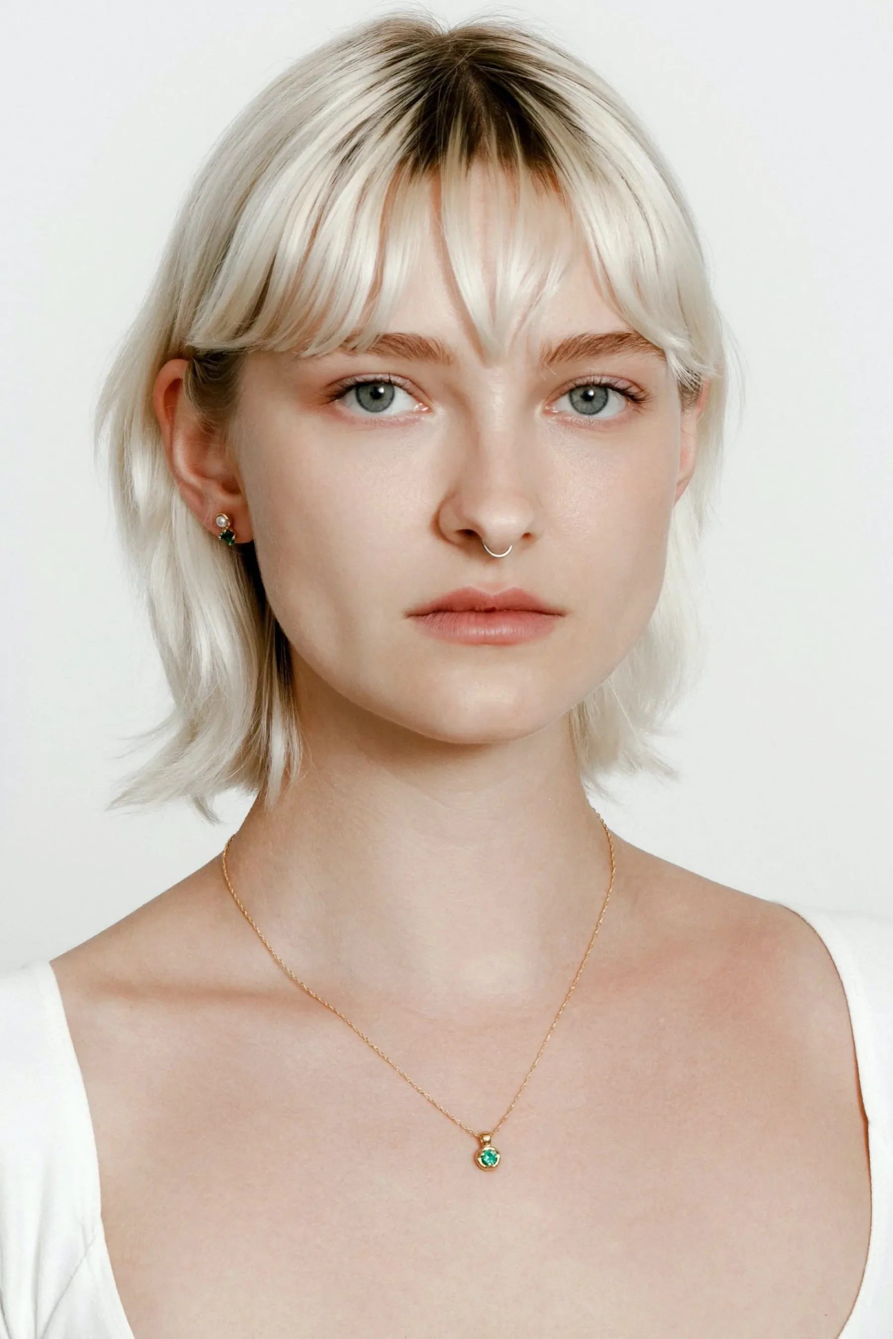 Gold   Emerald Nina Necklace