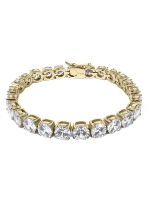 Gold Plated Mens Tennis Bracelet