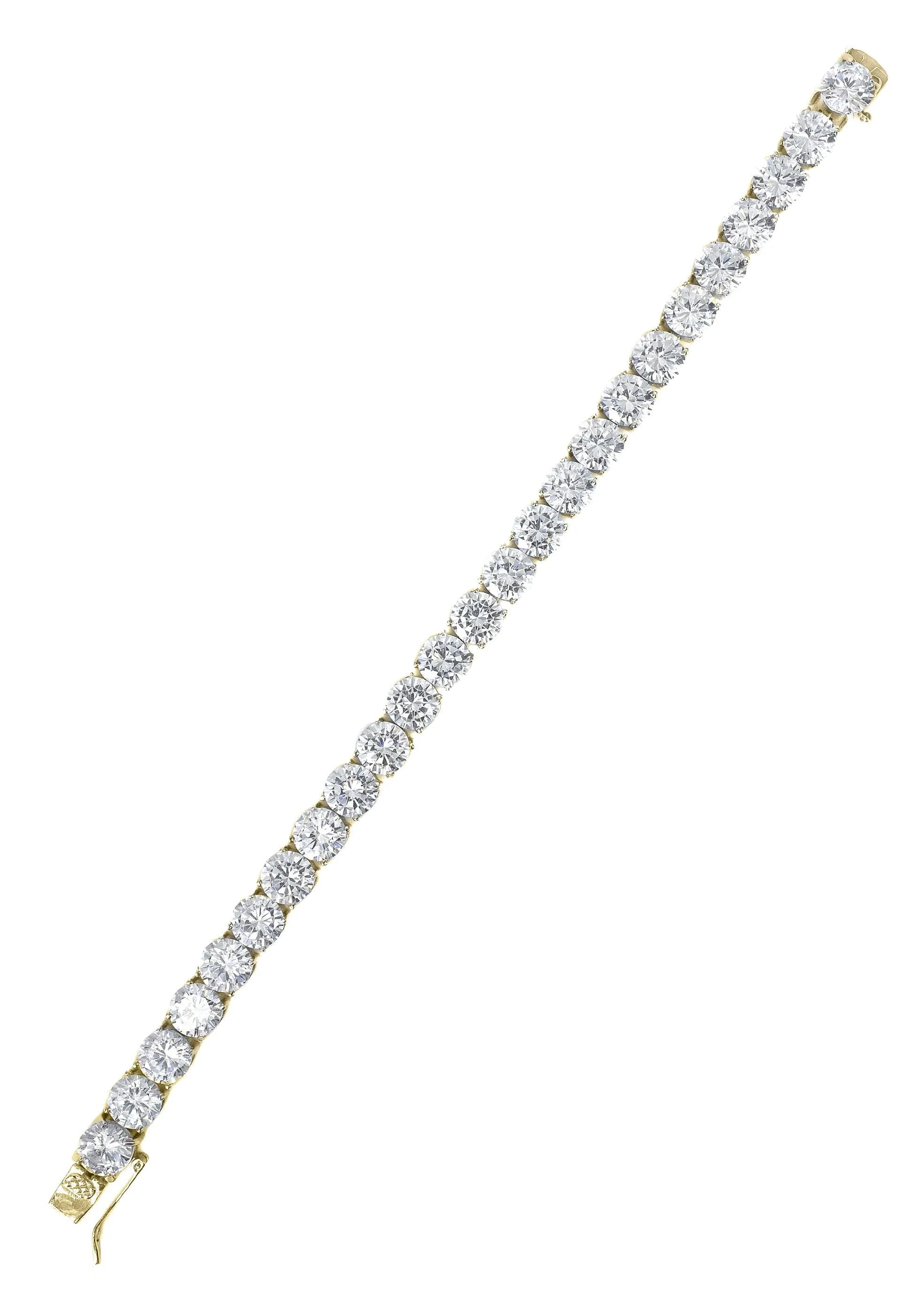 Gold Plated Mens Tennis Bracelet