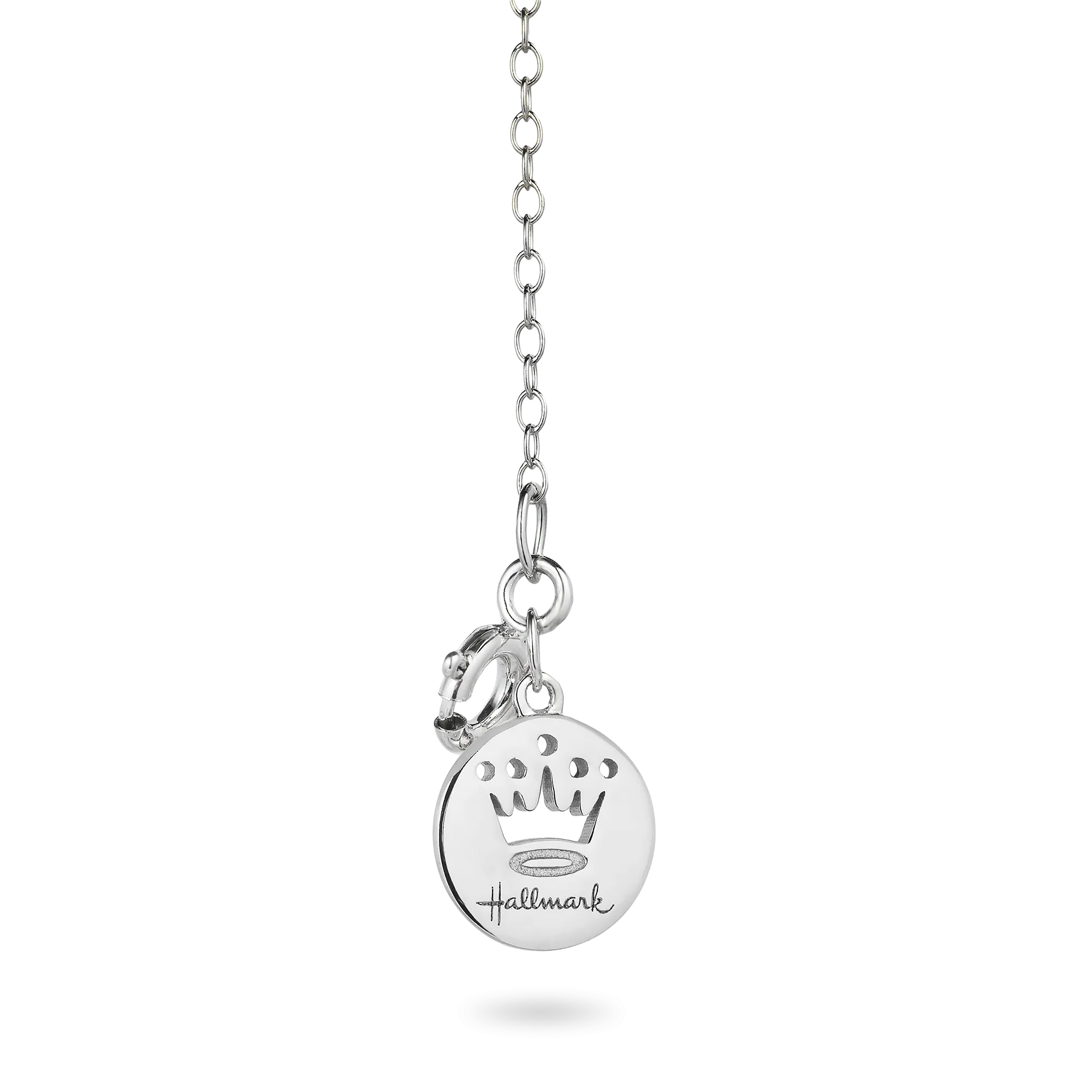 Hallmark Fine Jewelry Rainbow Gemstone Heart Pendant in Sterling Silver with Created Ruby, Sapphire, & Emerald