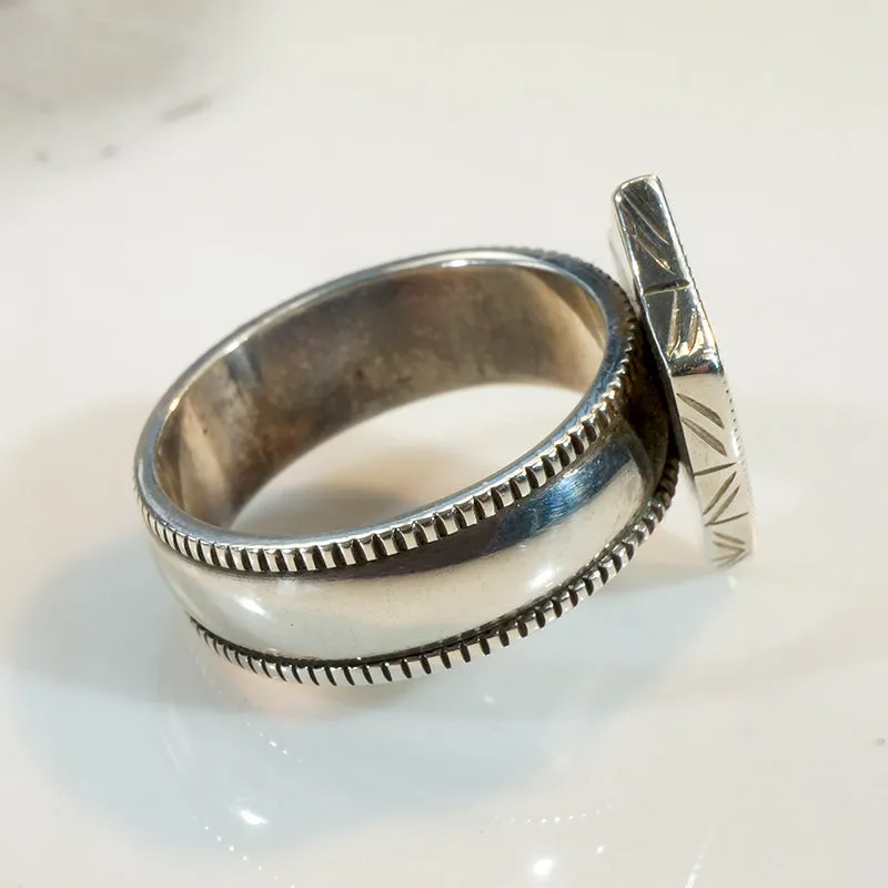 Handsome Sterling Signet Ring Size 7