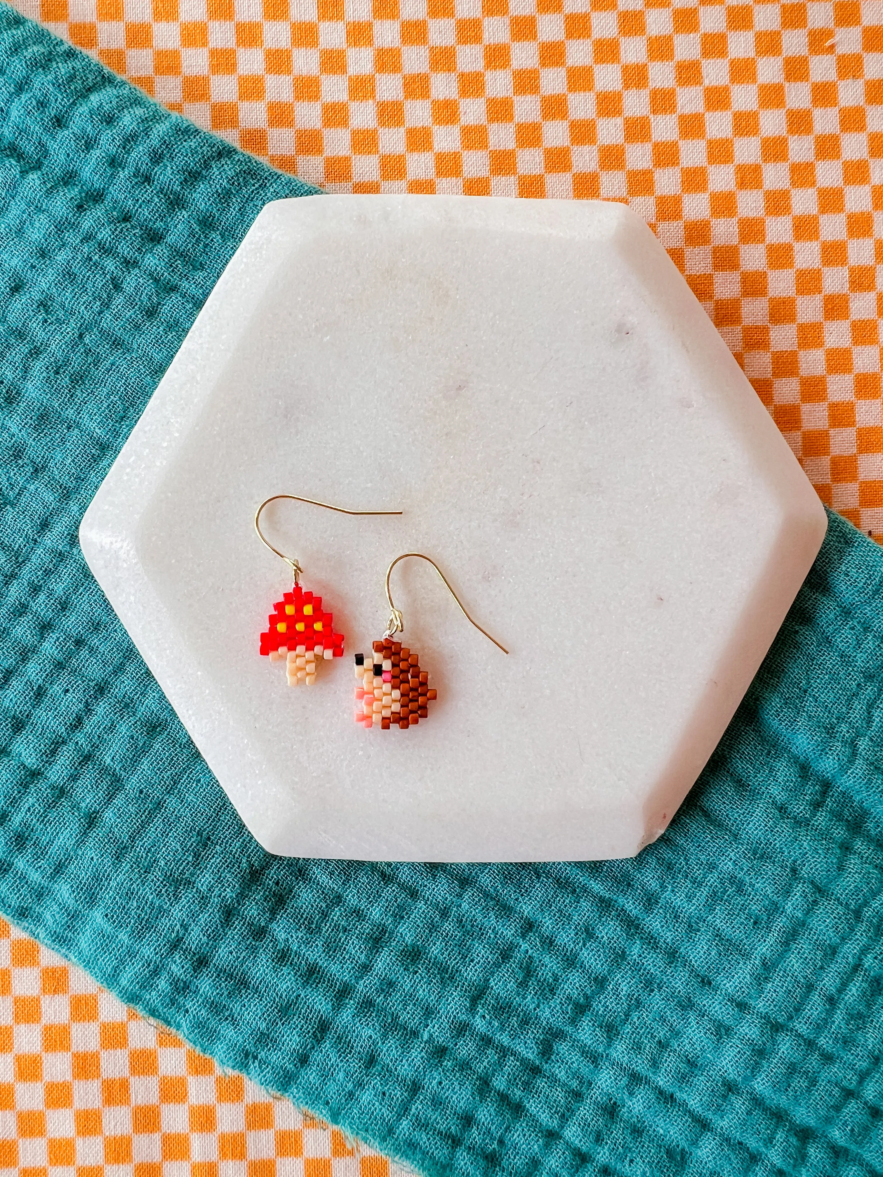 Hedgi and Mush | Beaded Earrings