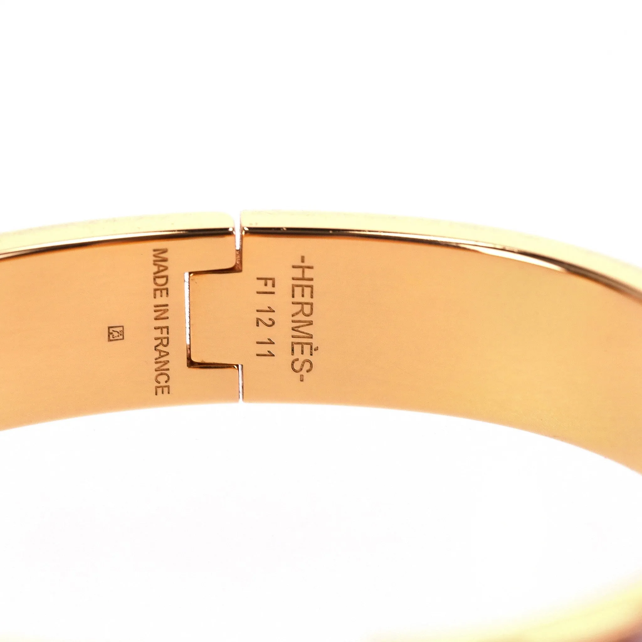 Hermes Clic Clac H 18k Gold Plated Animaux Camoufles Bracelet