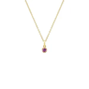Illusion Set Amethyst Pendant Necklace