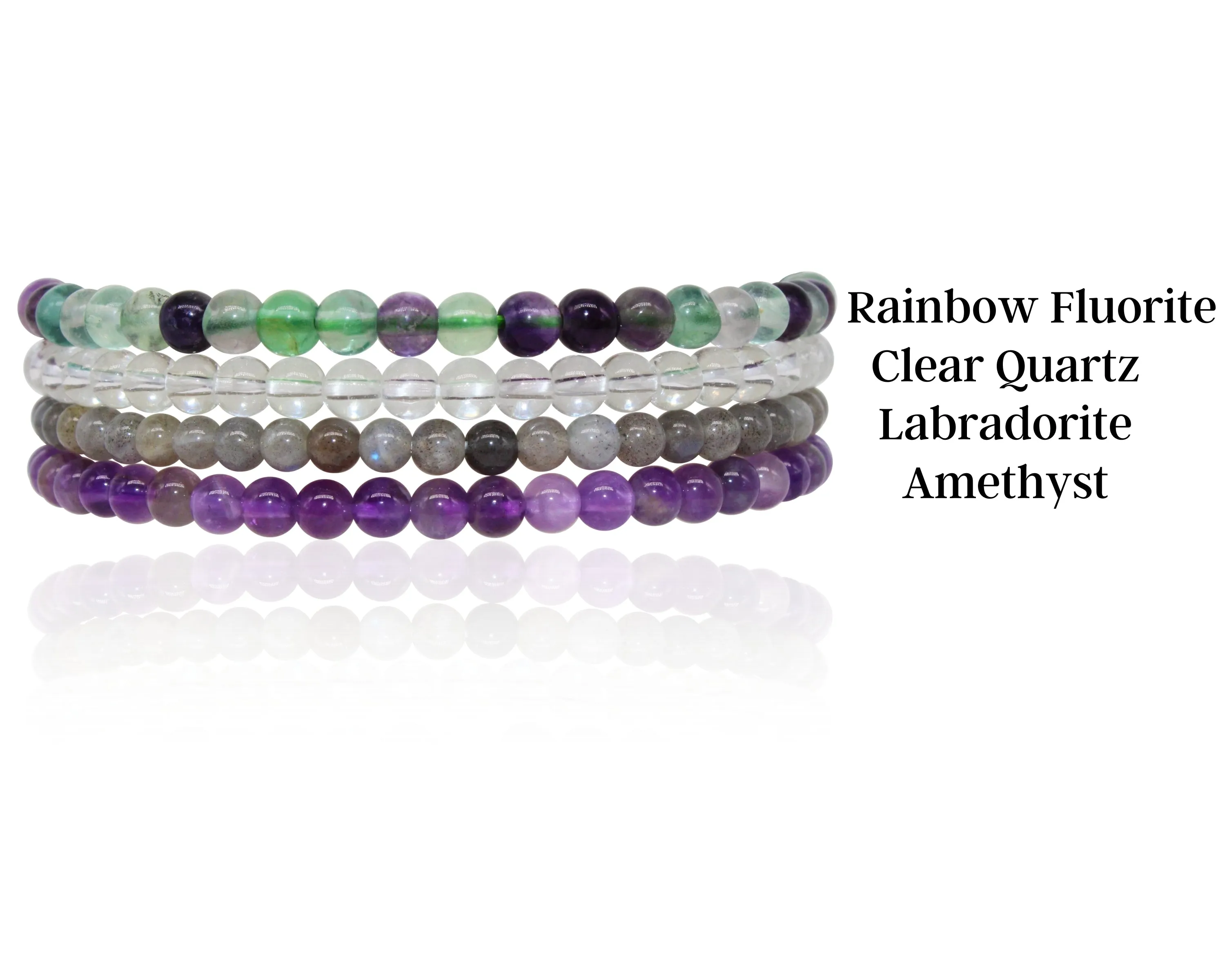 Intuition Psychic Power Stackable Crystal Bracelet Set