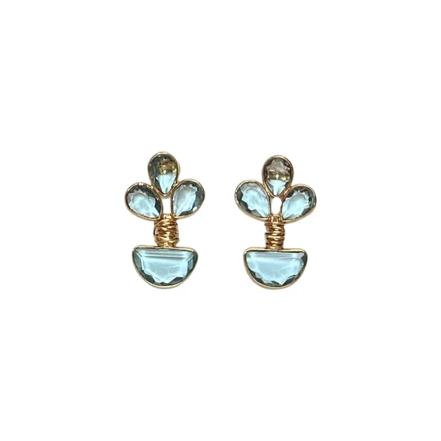 Julie Ryan Paxton Earring - Aqua Quartz