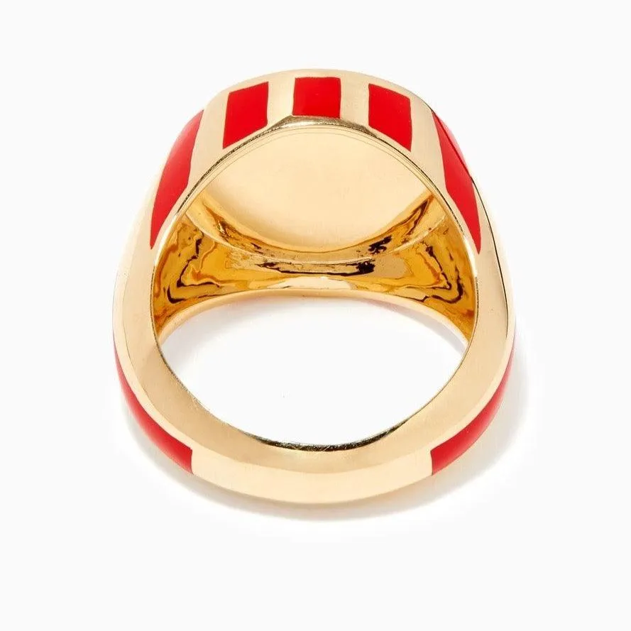Khatt - Alef Letter Diamond Signet Ring