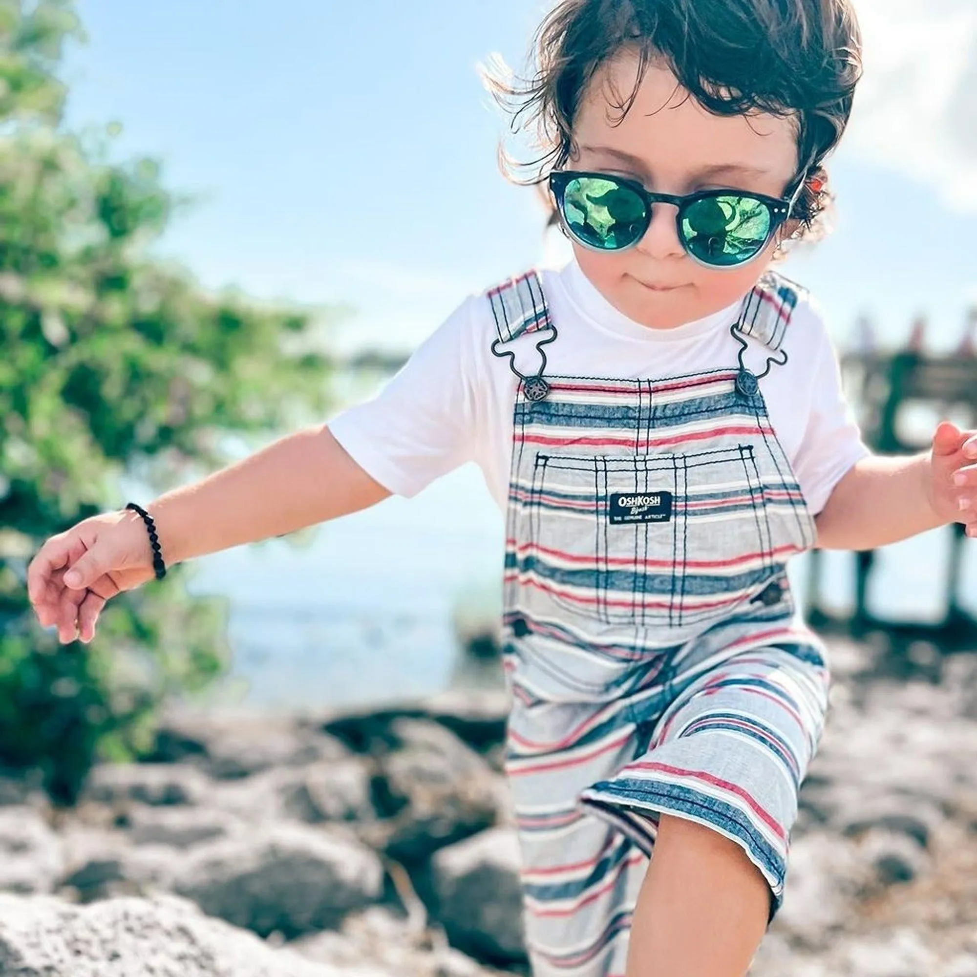 Kids | Dalmatian Jasper   Raw Cherry Aromatherapy Bracelet