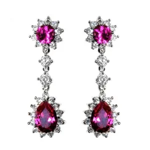 Kimmy Fuchsia Dhandelier Earrings | 36mm
