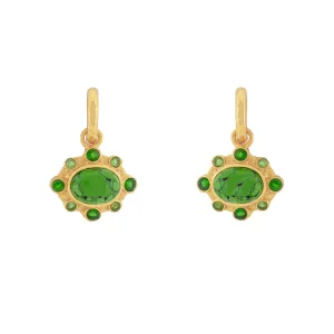 Laia Earrings Green Turquoise & Green Peridot Quartz