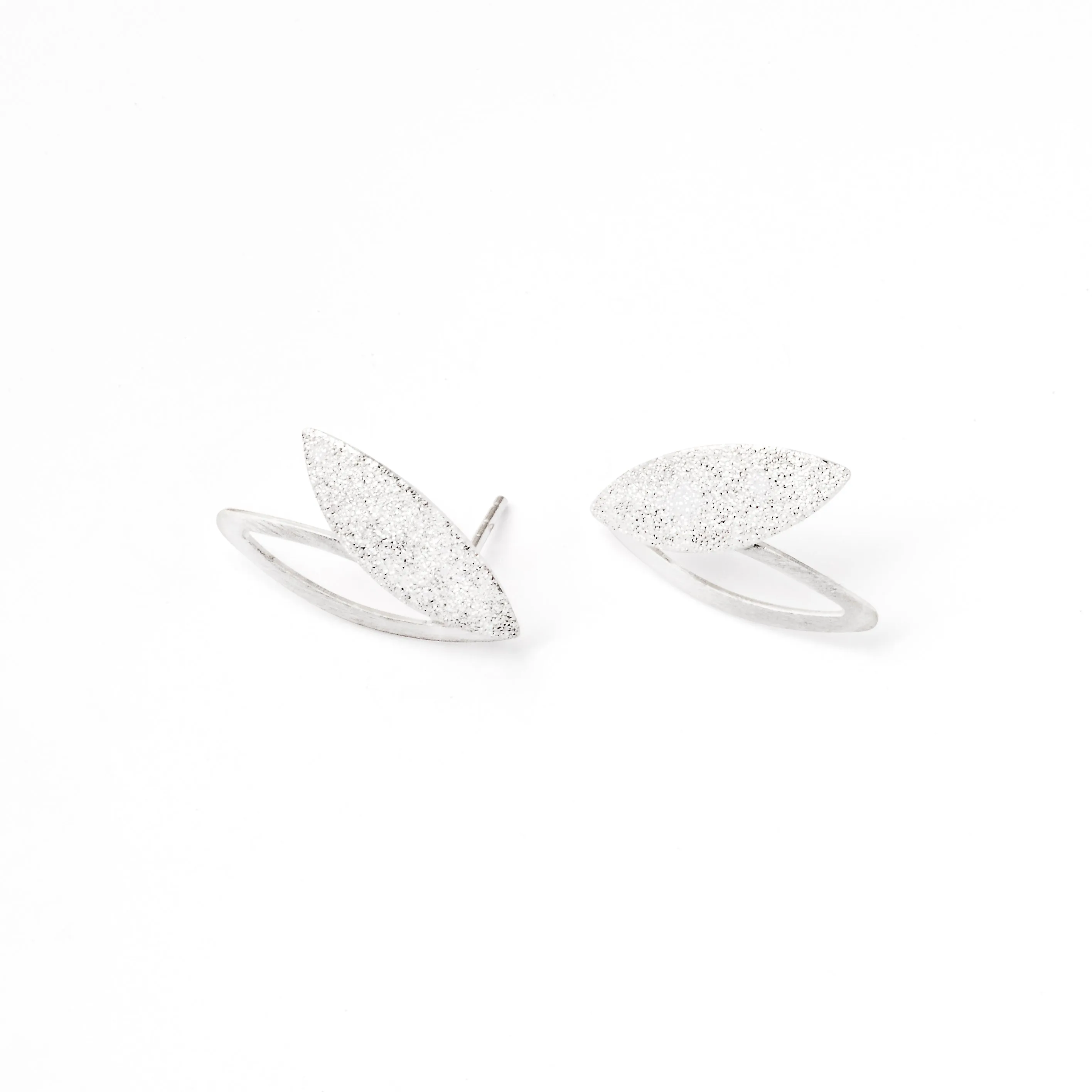 Laser-cut Open Leaf Earrings