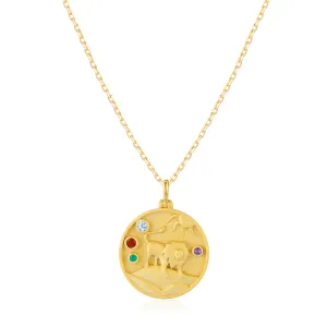 Leo Zodiac Mantra Necklace